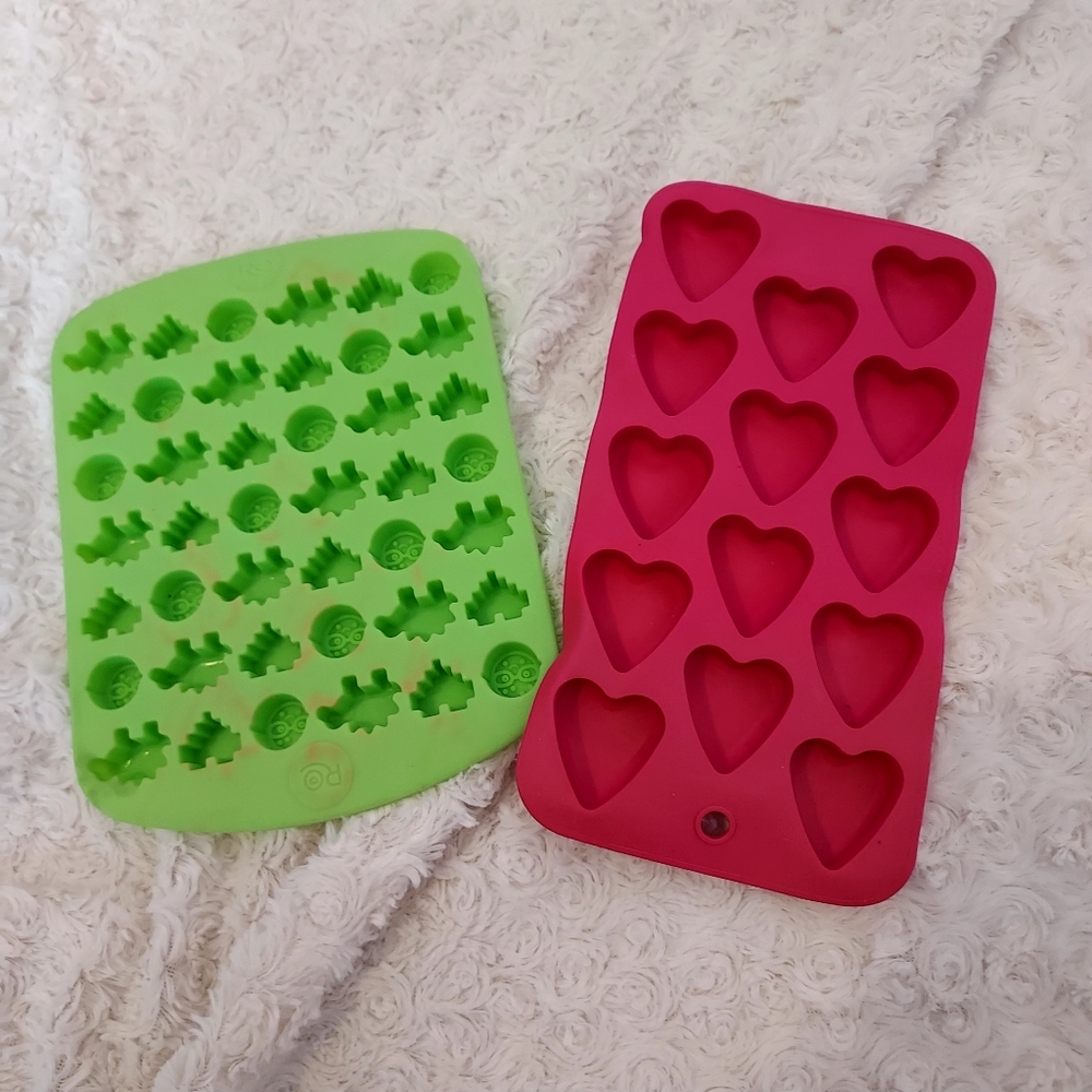 Silicone Candy making Molds or Ice trays (2) Kitchen Sweets Chocolate Holiday